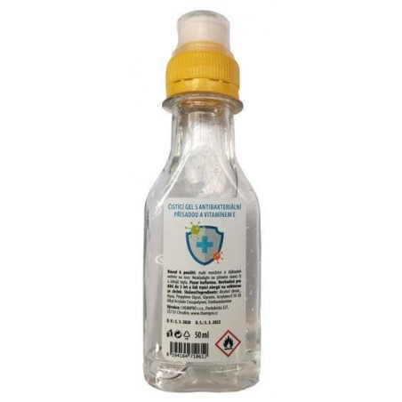 Čistiací gel na ruky s antibakteriálny s vitamínom E 50 ml