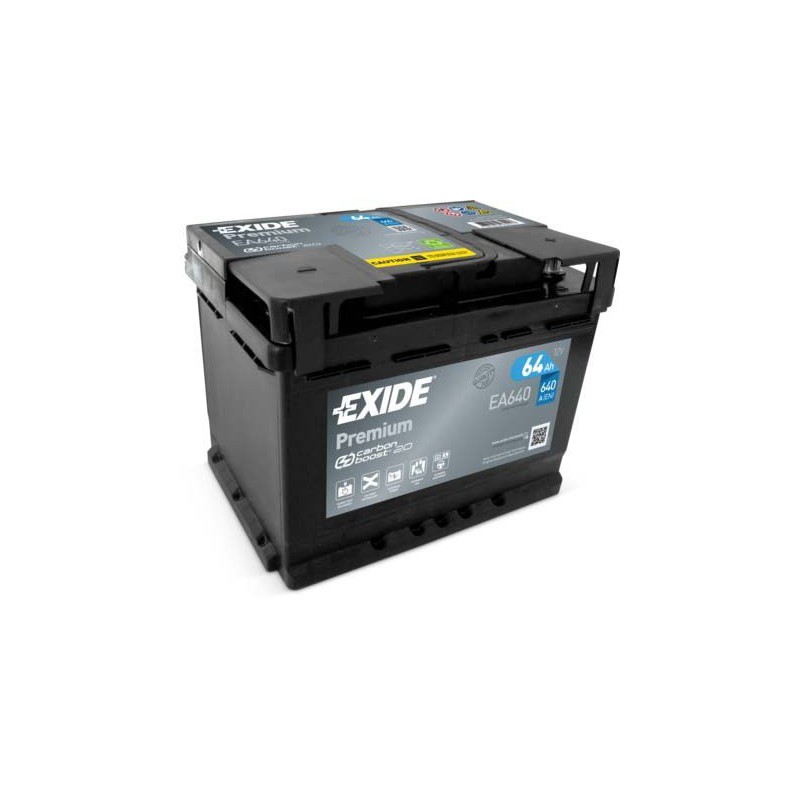 64Ah Autobatéria EXIDE Premium 12V 64Ah 640A/EA640