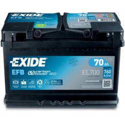 70Ah EFB Štartovacia batéria EXIDE EL700