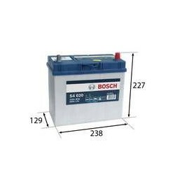 Baterie BOSCH 45Ah PRAVA - RB0092S40200-uzke kontakty