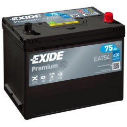 75Ah Autobatéria EXIDE Premium EA754 / 12V / 630A