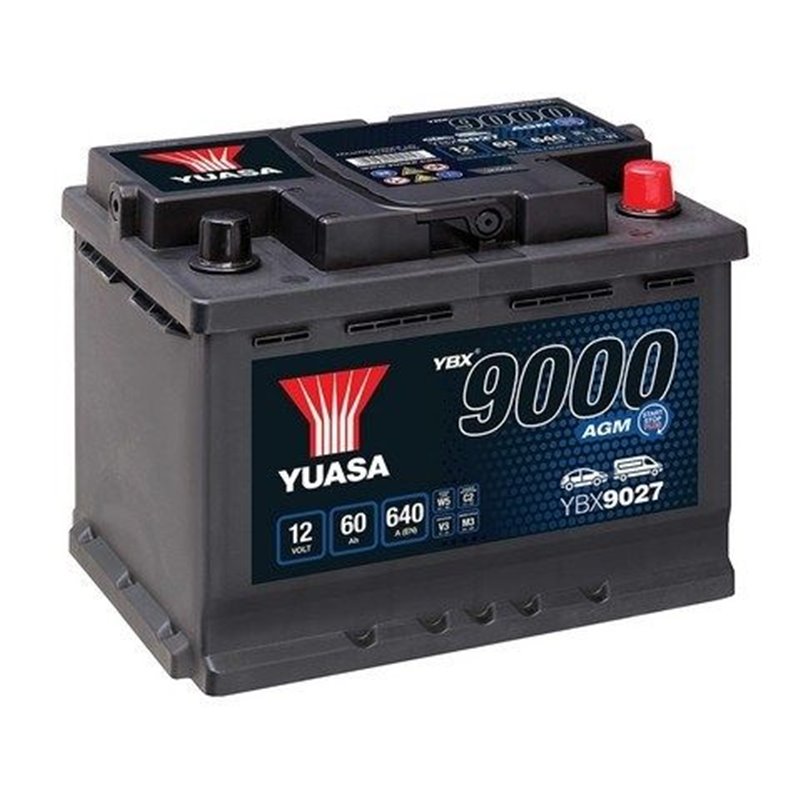 YUASA 60 Ah autobatéria 12V ,640 A ,YBX9027