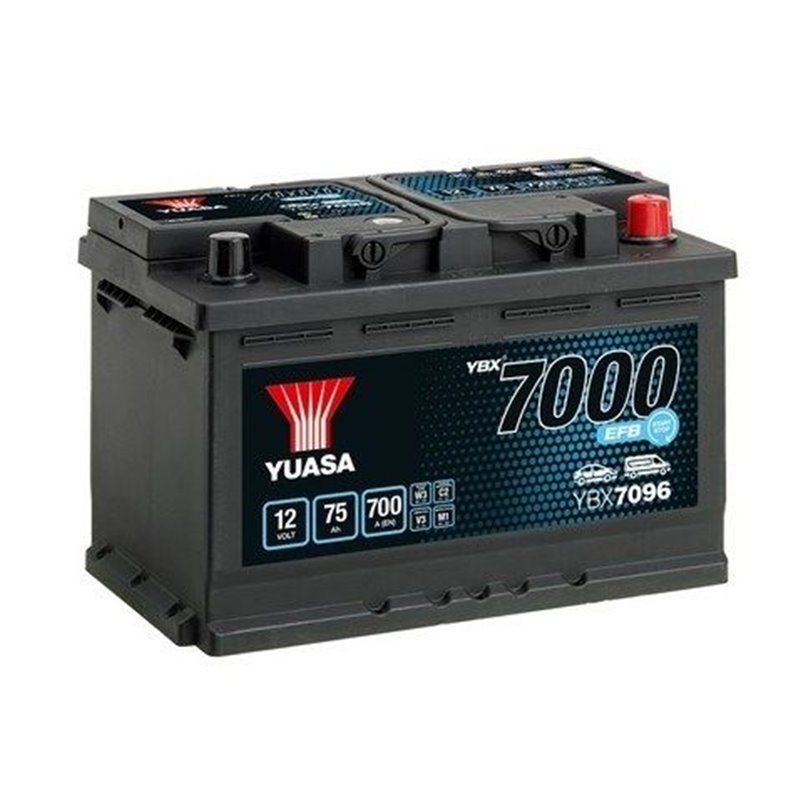 YUASA 75 Ah autobatéria 12V EFB ,700 A ,YBX7096