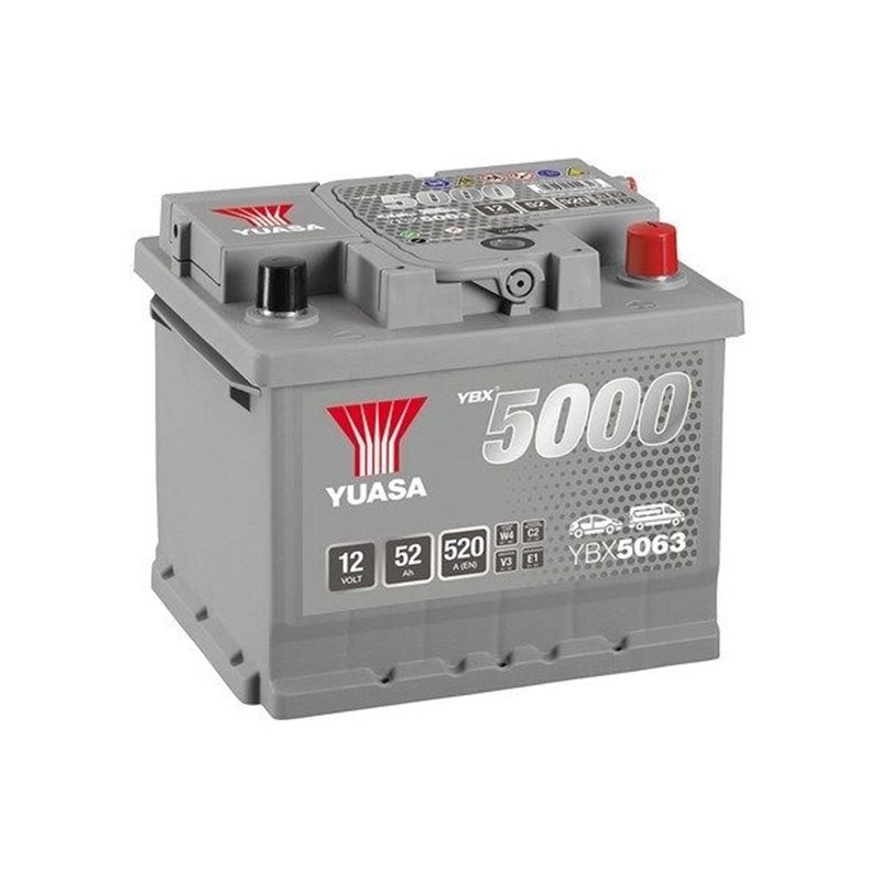 YUASA 52Ah autobatéria 12V , 520A , YBX5063