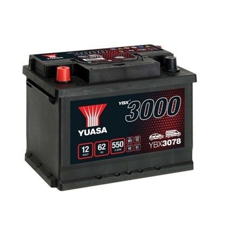 YUASA 62 Ah autobatéria 12V ,550 A ,YBX3078