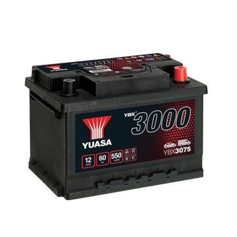 YUASA 60Ah autobatéria 12V , 550A , YBX3075