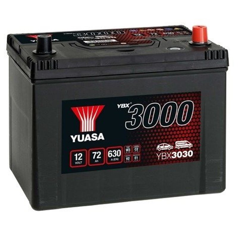 YUASA 72Ah autobatéria 12V , 630A , YBX3030