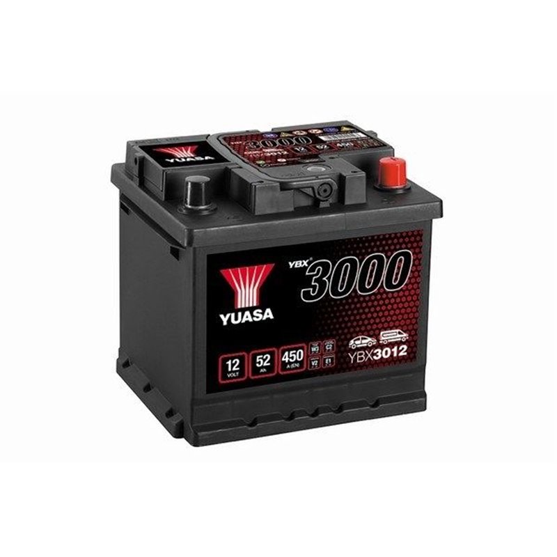 YUASA 52Ah autobatéria 12V , 450A , YBX3012