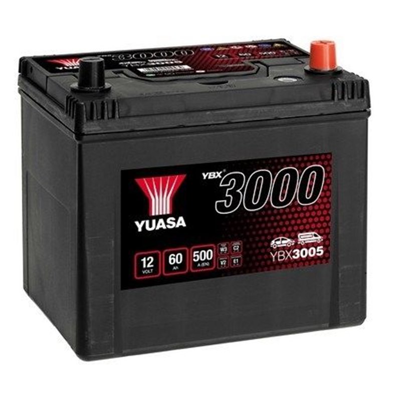 YUASA 60 Ah autobatéria 12V ,500 A ,YBX3005