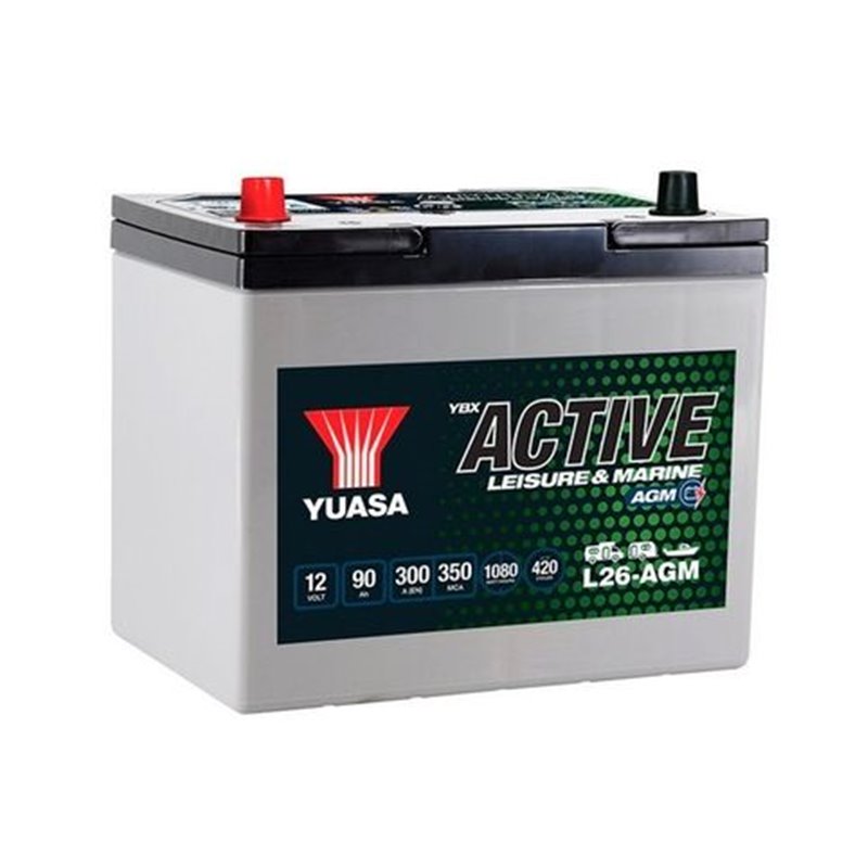 YUASA AGM 90Ah autobatéria 12V , 300A , L26-AGM