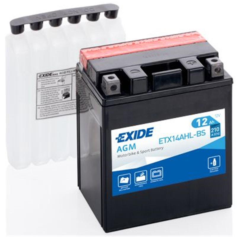 EXIDE motobatéria 12 V,12 Ah, 210 A, ETX14AHL-BS