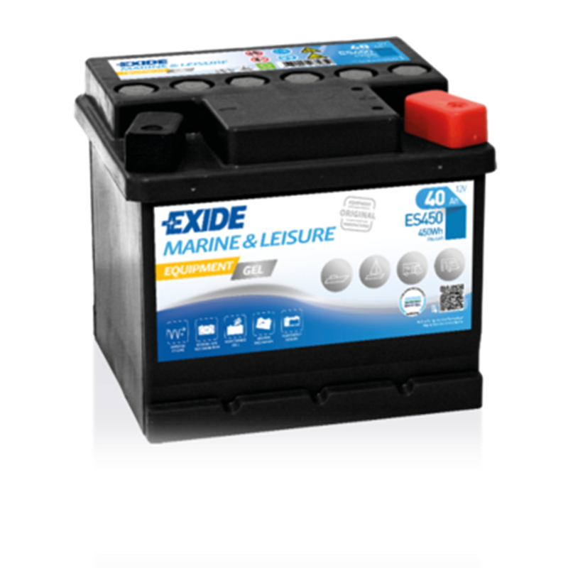 EXIDE EQUIPMENT GEL 40Ah autobateria 12V, 280 A , ES450