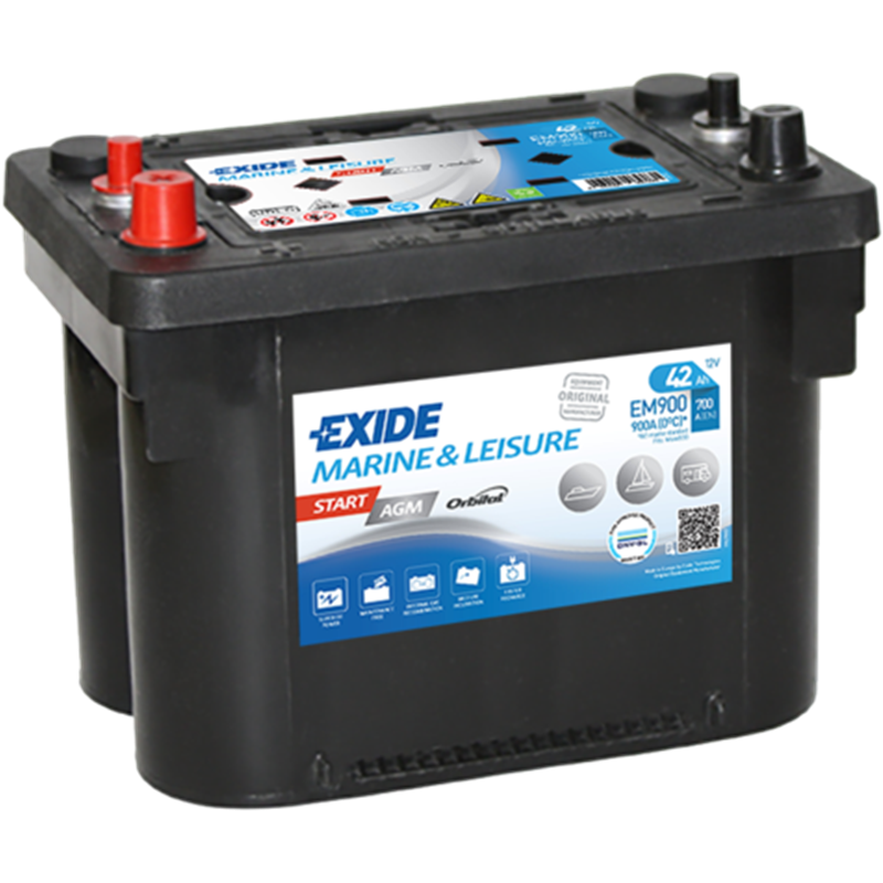 EXIDE START AGM42Ah autobatéria 12V,700A , ĽAVÁ !!! EM900