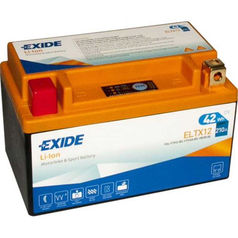 EXIDE Li-ion motobatéria12 V, 3,5 Ah, 210 A, ELTX12