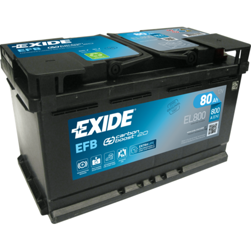 EXIDE EFB 80Ah autobatériaStart-Stop 12V , 800A , EL800