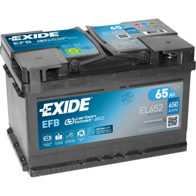 EXIDE EFB 65Ah autobatériaStart-Stop 12V , 650A , EL652