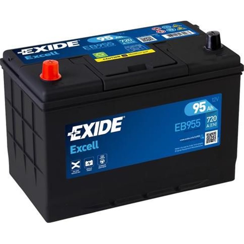 EXIDE Excell 95Ah autobatéria, 12V , 720A , ĽAVÁ !!! EB955