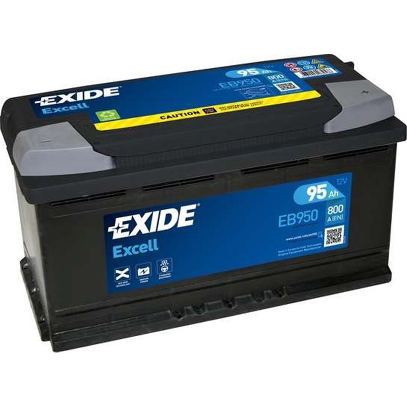 EXIDE Excell 95Ahautobatéria 12V, 800A , EB950