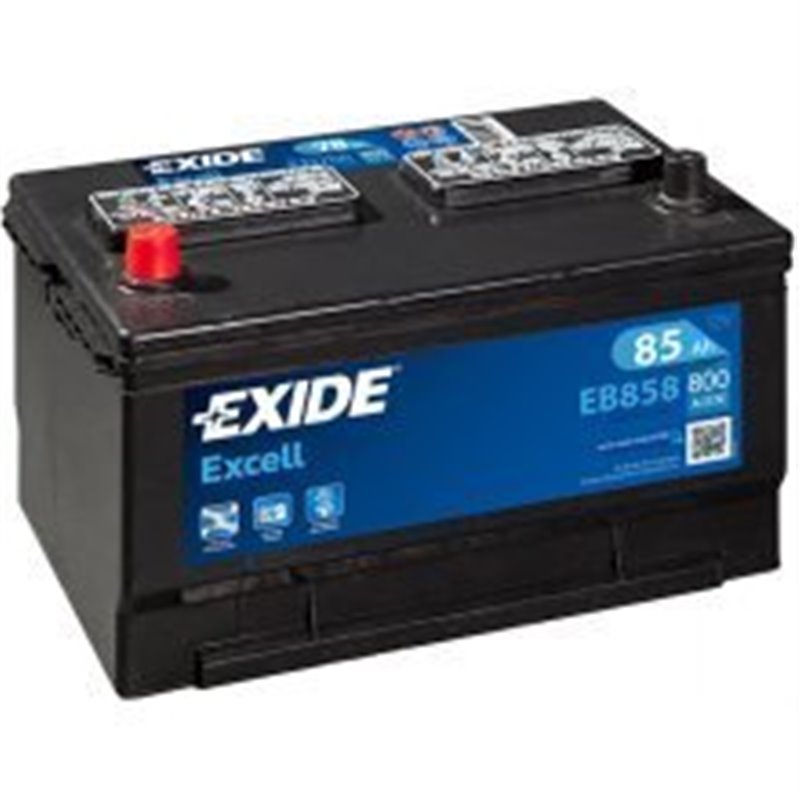 EXIDE Excell 85Ah autobatéria, 12V , 800A , ĽAVÁ !!! EB858