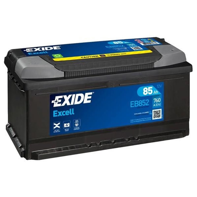 EXIDE Excell 85Ah autobatéria, 12V , 760A , EB852