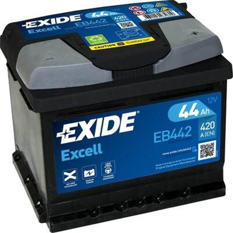 EXIDE Excell 44Ah autobatéria, 12V , 420A , EB442