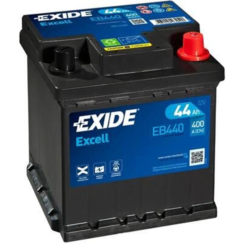 EXIDE Excell 44Ah autobatéria, 12V , 400A , EB440