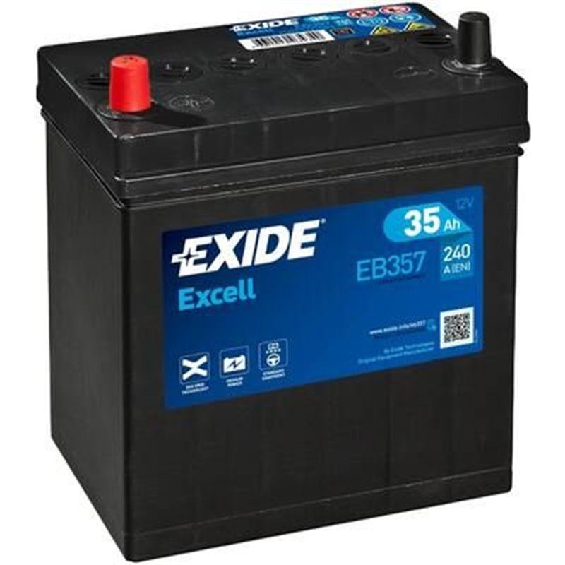 EXIDE Excell 35Ah autobatéria, 12V , 240A ... ĽAVÁ !!! EB357