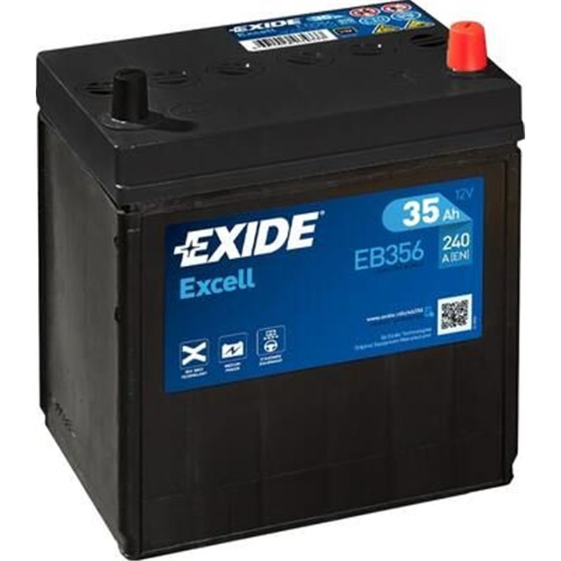 EXIDE Excell 35Ah autobatéria, 12V , 240A , EB356