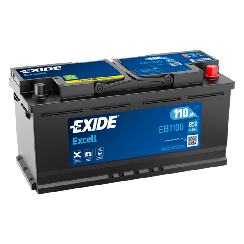 EXIDE Excell 110Ah autobatéria, 12V , 850A , EB1100