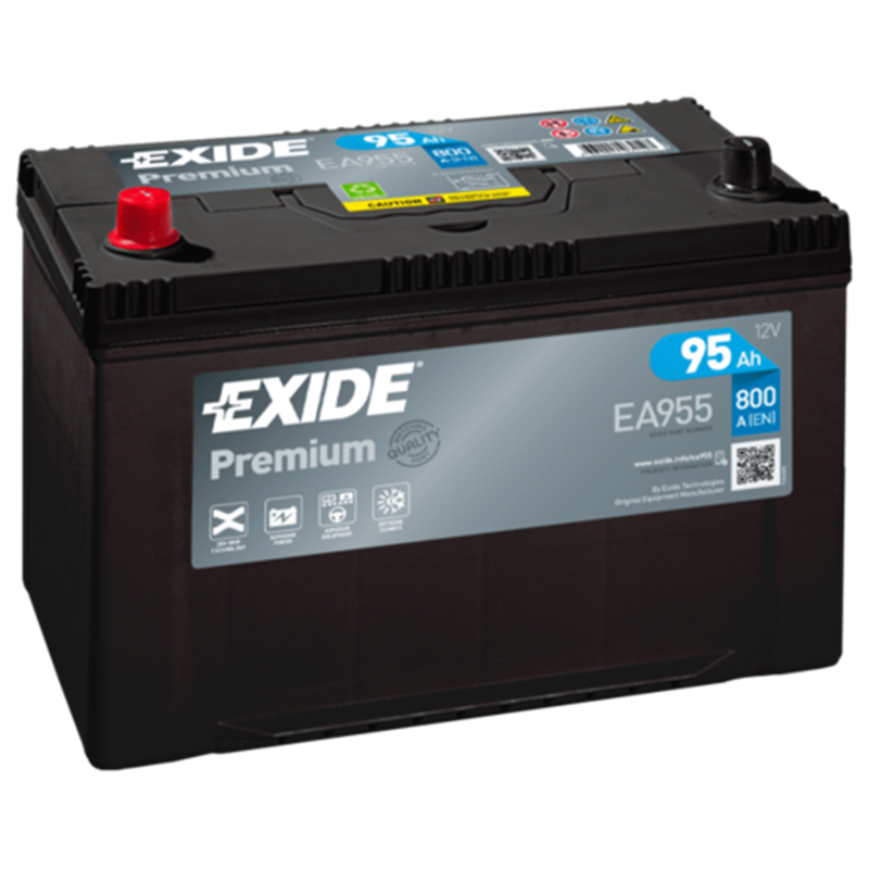 EXIDE Premium 95Ahautobatéria 12V ,800A - ĽAVÁ !!! EA955