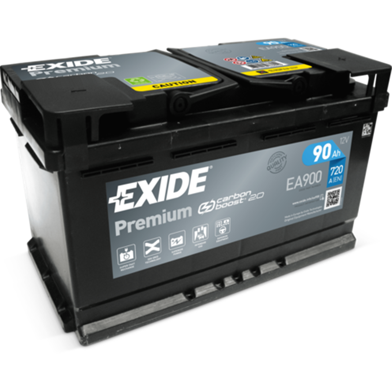 EXIDE Premium 90Ahautobatéria 12V, 720A, EA900