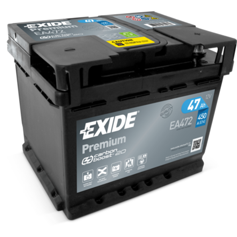 EXIDE Premium 47Ahautobatéria 12V , 450A , EA472