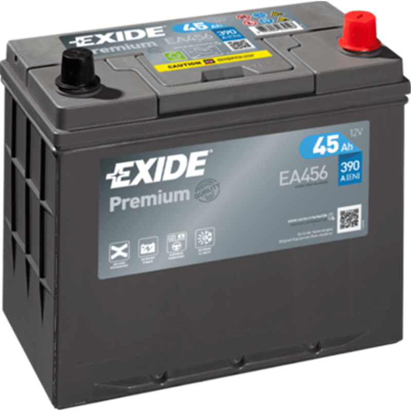 EXIDE Premium 45Ahautobatéria 12V , 390A , EA456