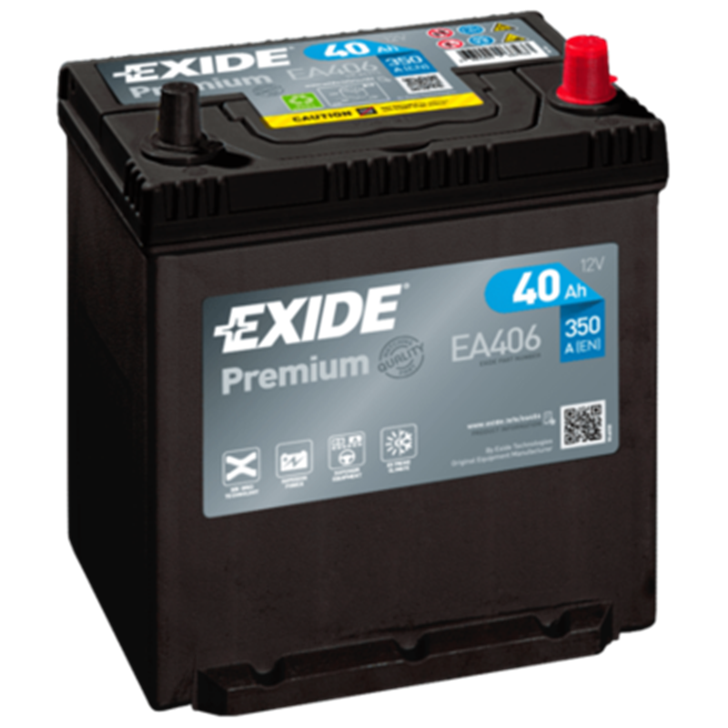 EXIDE Premium 40Ahautobatéria 12V , 350A , EA406