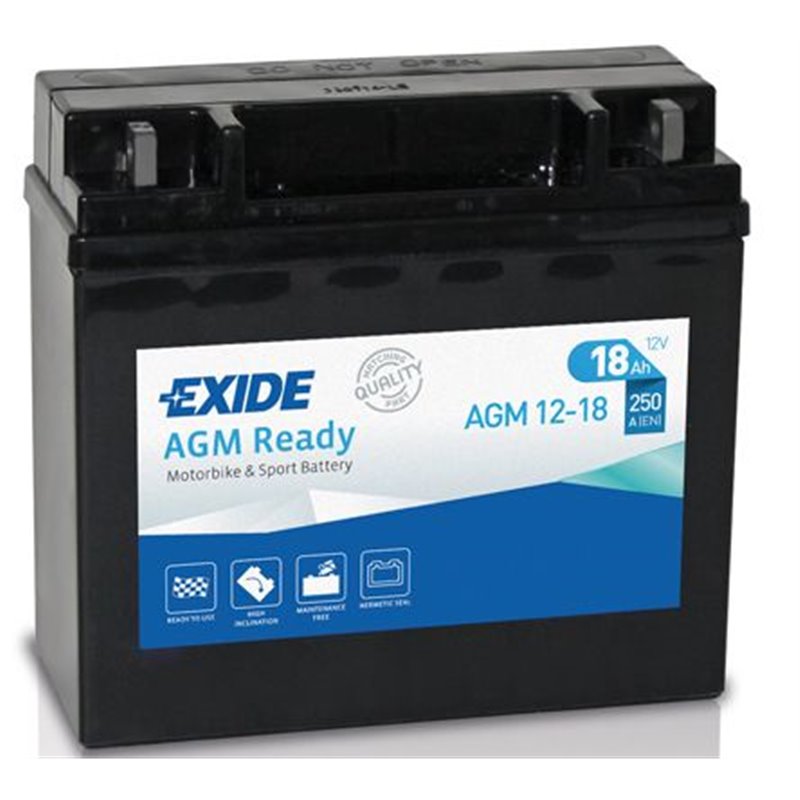 EXIDE motobatéria 12 V,18 Ah, 250 A, AGM12-18