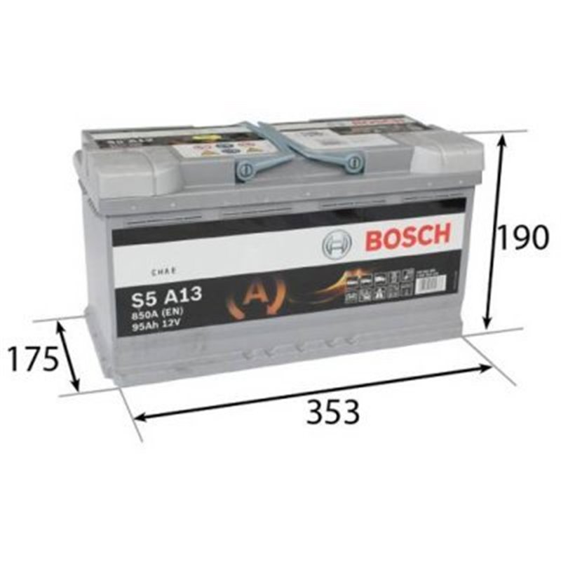 BOSCH S5 95 Ah autobatéria 12V , 850 A, 0 092 S5A 130