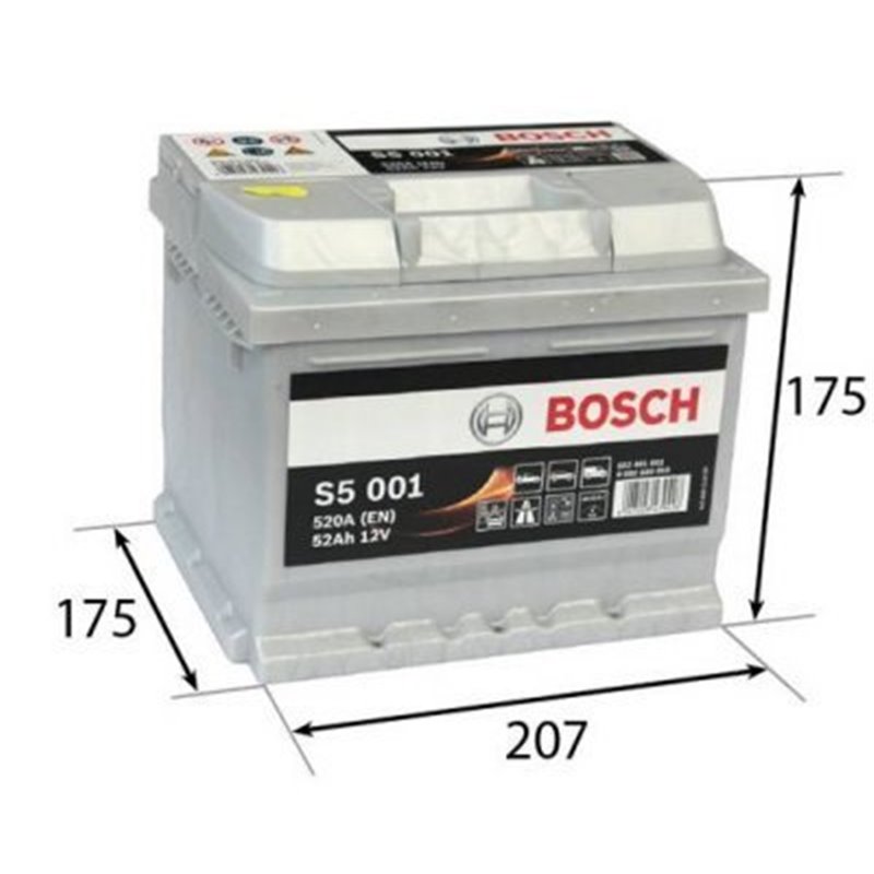 BOSCH S5 52Ah autobatéria 12V , 520A , 0 092 S50 010